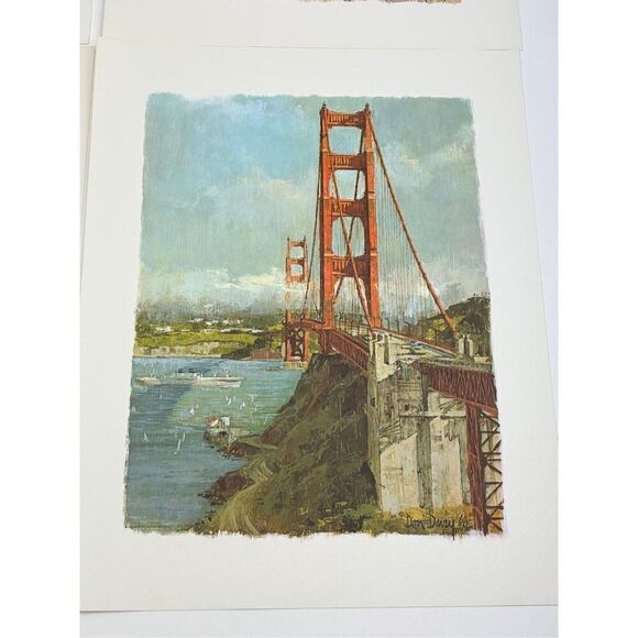 NOS Lot of 4 Vintage Prints of San Fran Sketches 11 x 14 by Don Davey 1968 EN215 - Picture 4 of 8
